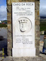 Como diz na inscrio na pedra: esse  o ponto mais ocidental da Europa....