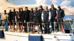 Todos os tripulantes do Fetch 4, na regata de Brindisi/Corfu.